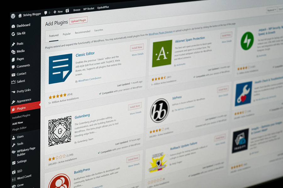 WordPress Admin Panel