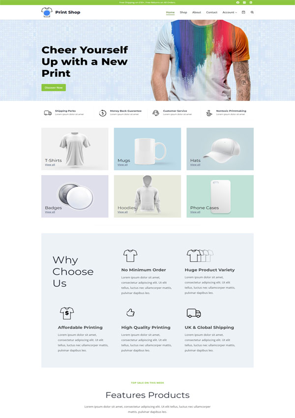Print Shop Web Design