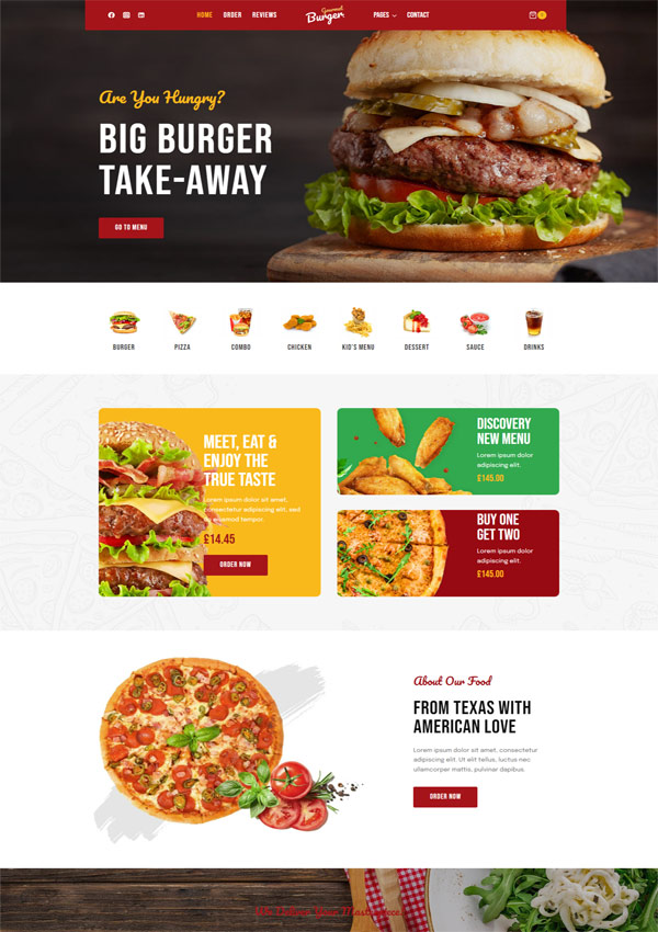 Takeaway Food Web Design